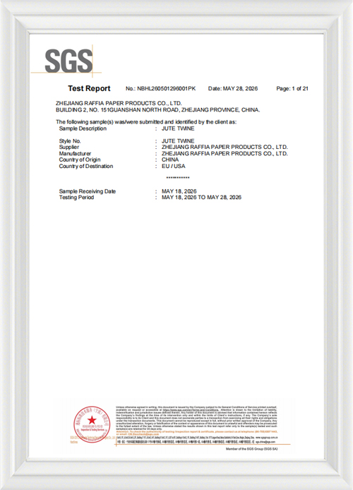 Cotton Rope European Standard Test Report
